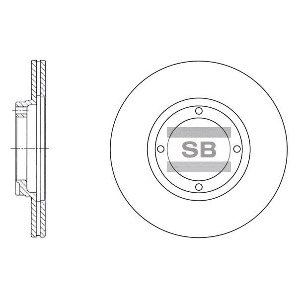 Sangsin SD1001 Front brake disc ventilated SD1001
