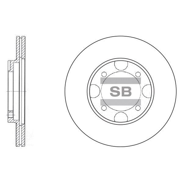 Sangsin SD1013 Front brake disc ventilated SD1013