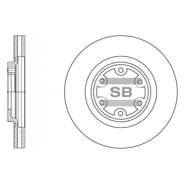 Sangsin SD1049 Front brake disc ventilated SD1049