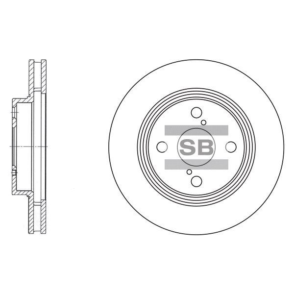 Sangsin SD4006 Front brake disc ventilated SD4006