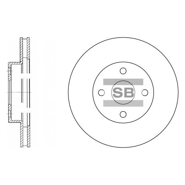 Sangsin SD4008 Front brake disc ventilated SD4008