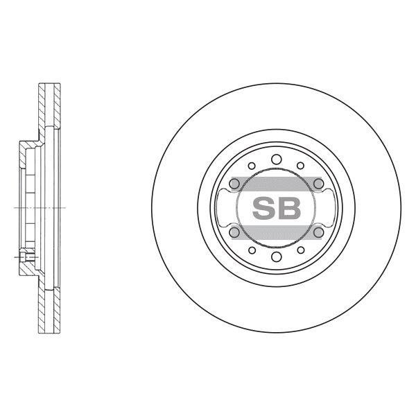 Sangsin SD4305 Front brake disc ventilated SD4305