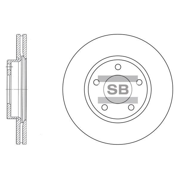 Sangsin SD4401 Front brake disc ventilated SD4401