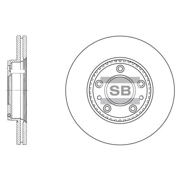 Sangsin SD4406 Front brake disc ventilated SD4406
