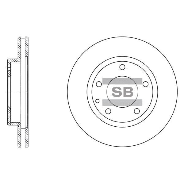 Sangsin SD4405 Front brake disc ventilated SD4405