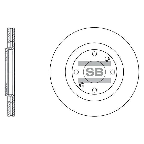 Sangsin SD5002 Front brake disc ventilated SD5002