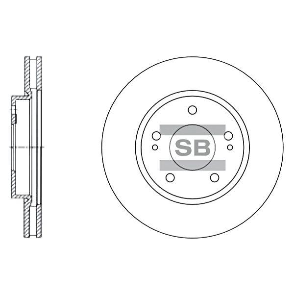 Sangsin SD4308 Front brake disc ventilated SD4308