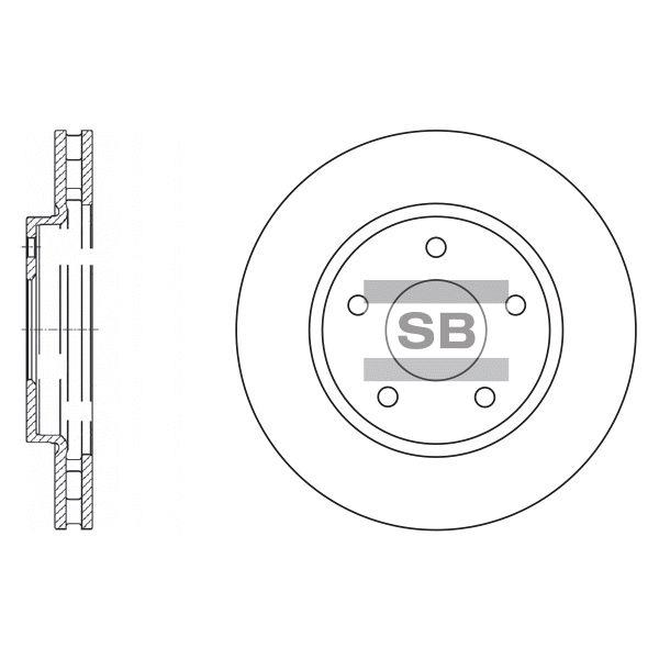 Sangsin SD4315 Front brake disc ventilated SD4315