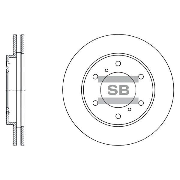 Sangsin SD4311 Front brake disc ventilated SD4311