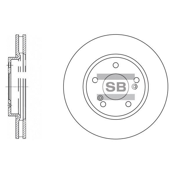 Sangsin SD4312 Front brake disc ventilated SD4312