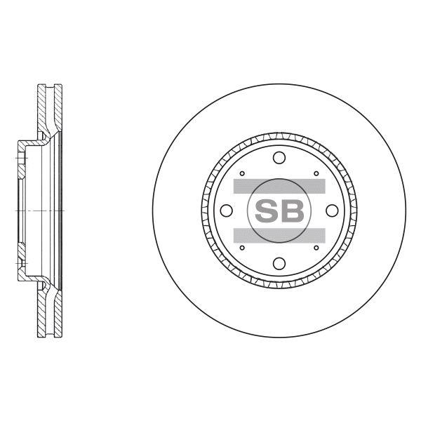 Sangsin SD2029 Front brake disc ventilated SD2029