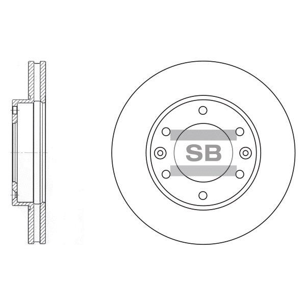 Sangsin SD2030 Front brake disc ventilated SD2030