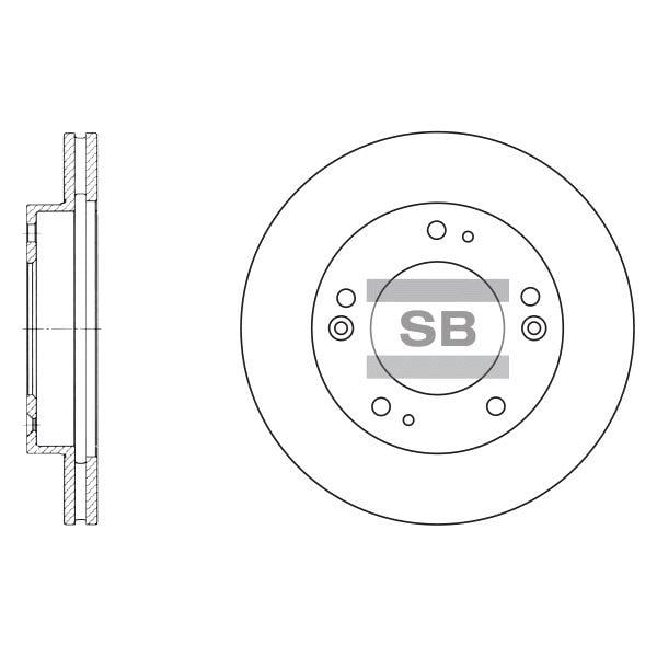 Sangsin SD2019 Front brake disc ventilated SD2019