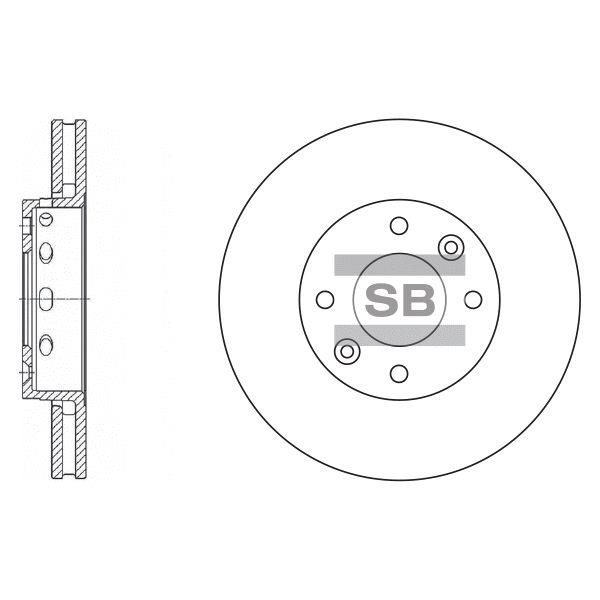 Sangsin SD2001 Front brake disc ventilated SD2001