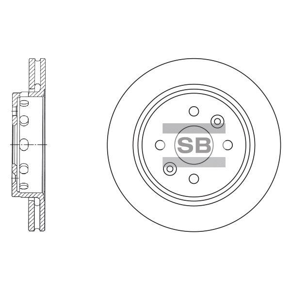 Sangsin SD2016 Front brake disc ventilated SD2016