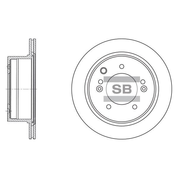 Sangsin SD2013 Rear ventilated brake disc SD2013