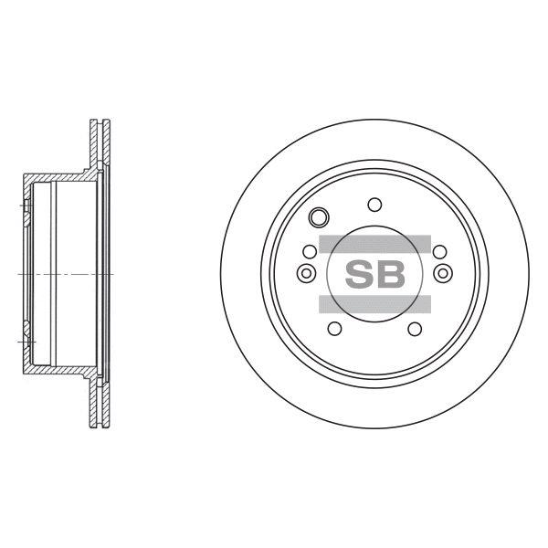 SD2013 Sangsin Rear vented brake disc
