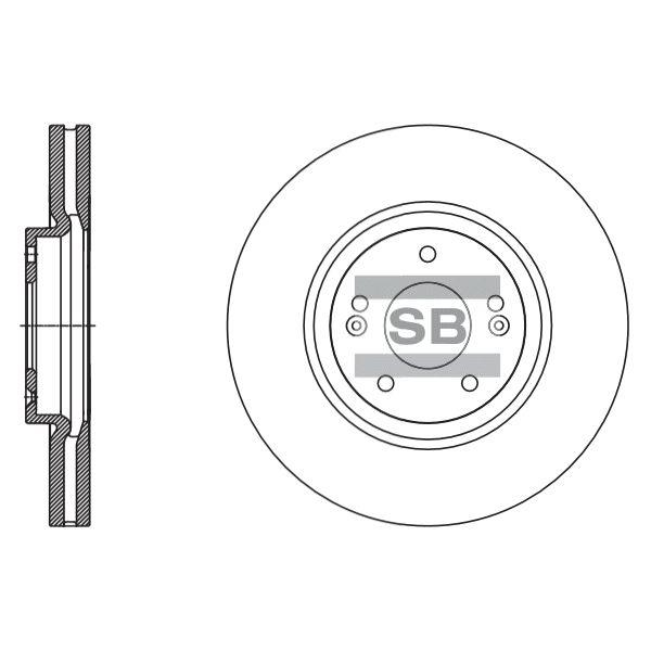 Sangsin SD1132 Front brake disc ventilated SD1132