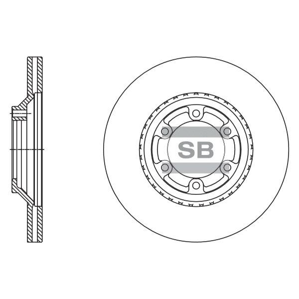 Sangsin SD1126 Front brake disc ventilated SD1126