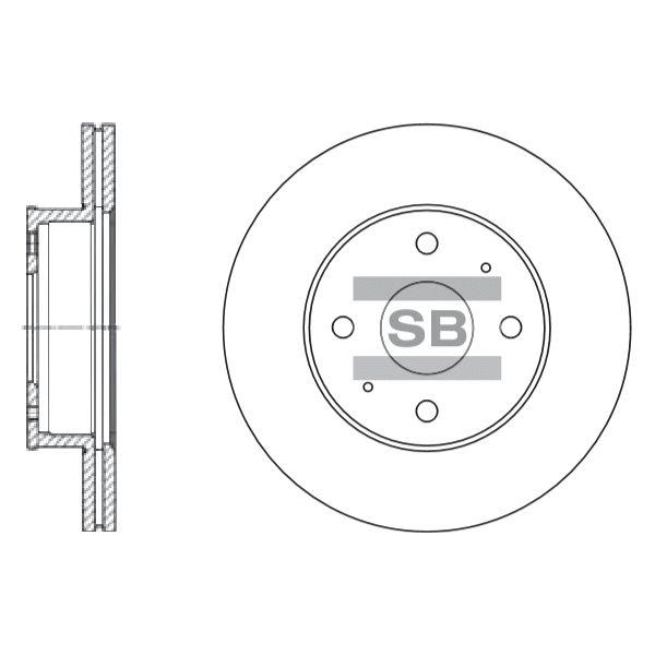 Sangsin SD1004 Front brake disc ventilated SD1004