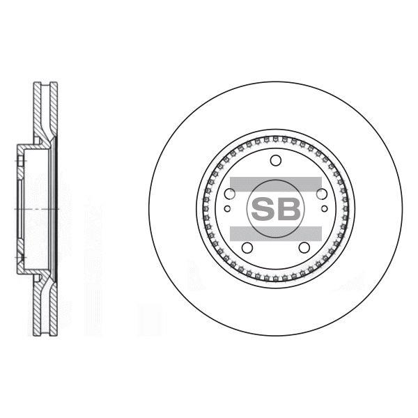 Sangsin SD1005 Front brake disc ventilated SD1005