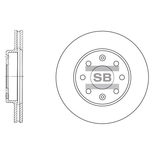 Sangsin SD3001 Front brake disc ventilated SD3001