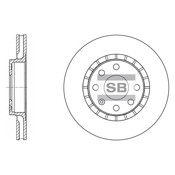 Sangsin SD3003 Front brake disc ventilated SD3003