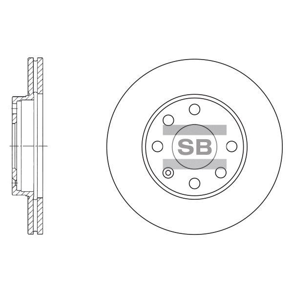 Sangsin SD3004 Front brake disc ventilated SD3004