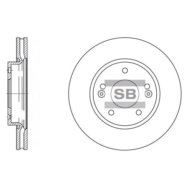 Sangsin SD1019 Front brake disc ventilated SD1019