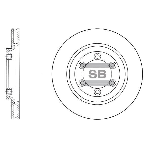 Sangsin SD3015 Front brake disc ventilated SD3015