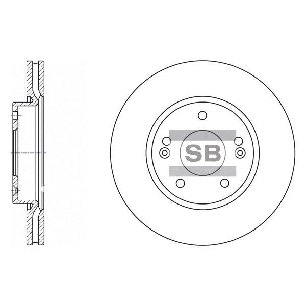 Sangsin SD1036 Front brake disc ventilated SD1036