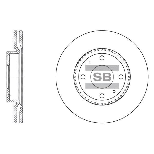 Sangsin SD1046 Front brake disc ventilated SD1046