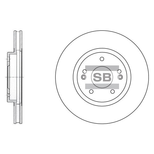 Sangsin SD1060 Front brake disc ventilated SD1060
