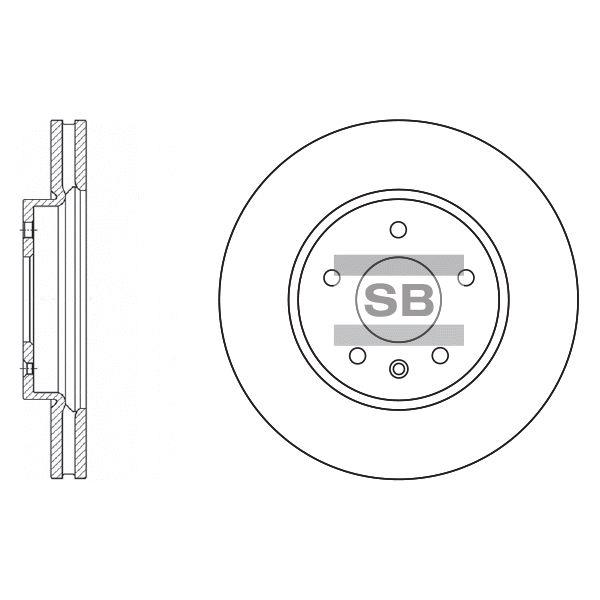 Sangsin SD3019 Front brake disc ventilated SD3019
