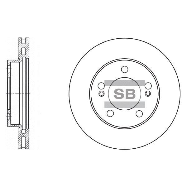 Sangsin SD3024 Front brake disc ventilated SD3024