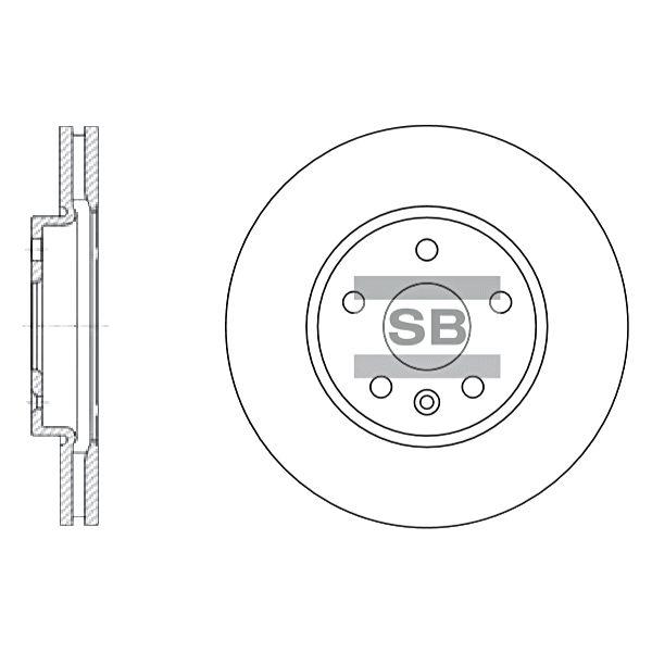 Sangsin SD3031 Front brake disc ventilated SD3031