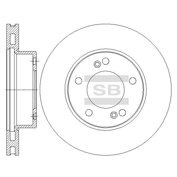 Sangsin SD3041 Front brake disc ventilated SD3041