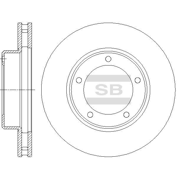 Sangsin SD4037 Front brake disc ventilated SD4037