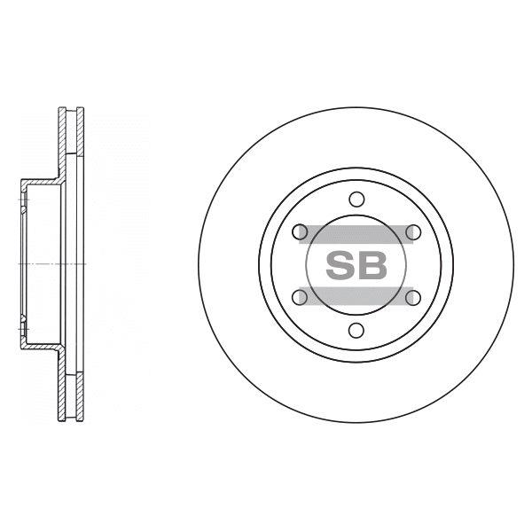 Sangsin SD4004 Front brake disc ventilated SD4004