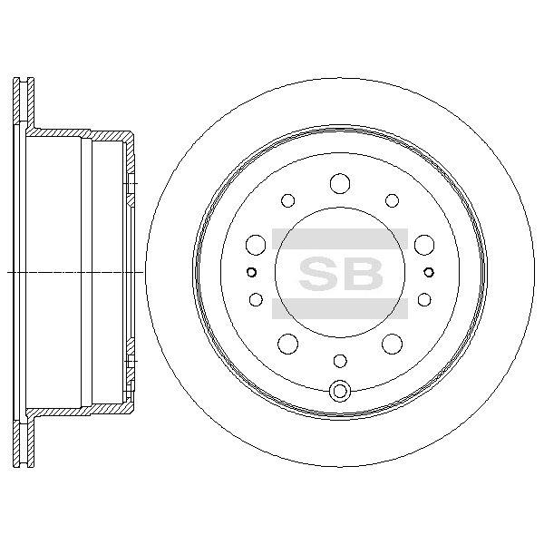 Sangsin SD4036 Rear ventilated brake disc SD4036