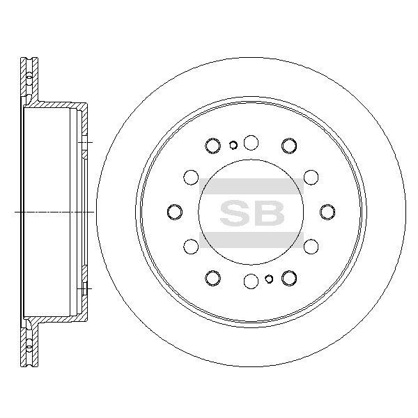 Sangsin SD4039 Rear ventilated brake disc SD4039