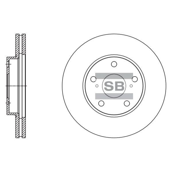 Sangsin SD4078 Front brake disc ventilated SD4078