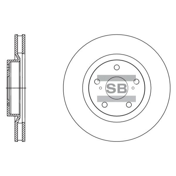 Sangsin SD4082 Front brake disc ventilated SD4082