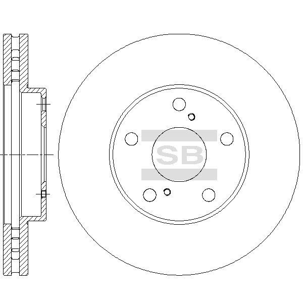 Sangsin SD4042 Front brake disc ventilated SD4042