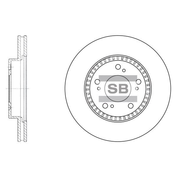 Sangsin SD4101 Front brake disc ventilated SD4101