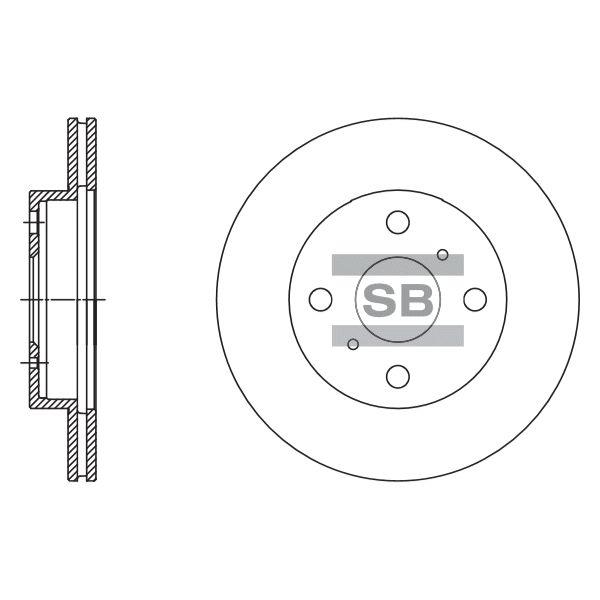 Sangsin SD4091 Front brake disc ventilated SD4091