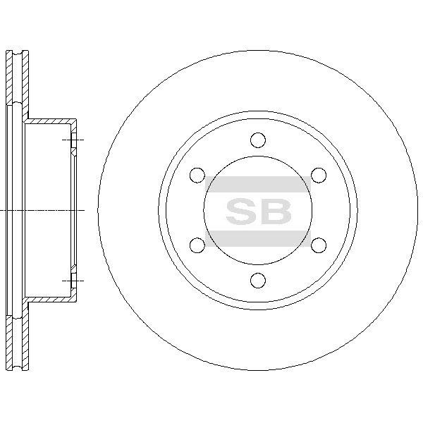 Sangsin SD4038 Front brake disc ventilated SD4038