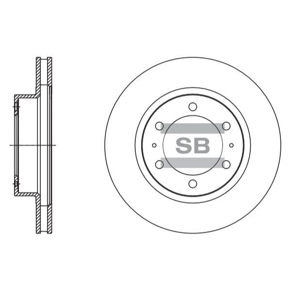 Sangsin SD4098 Front brake disc ventilated SD4098