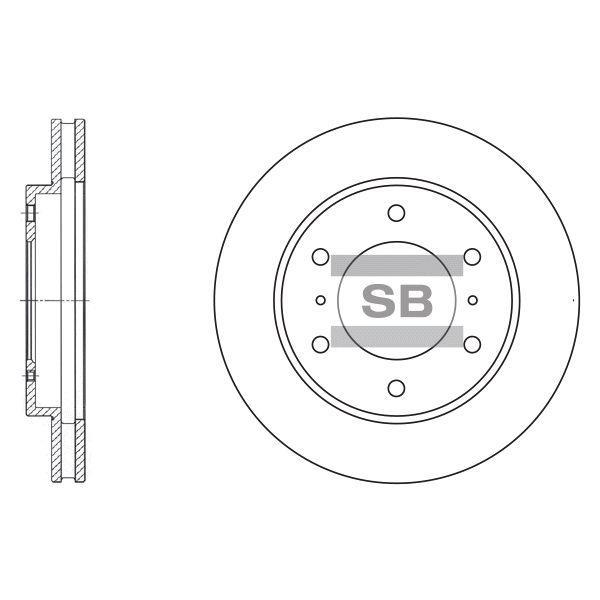Sangsin SD4306 Front brake disc ventilated SD4306