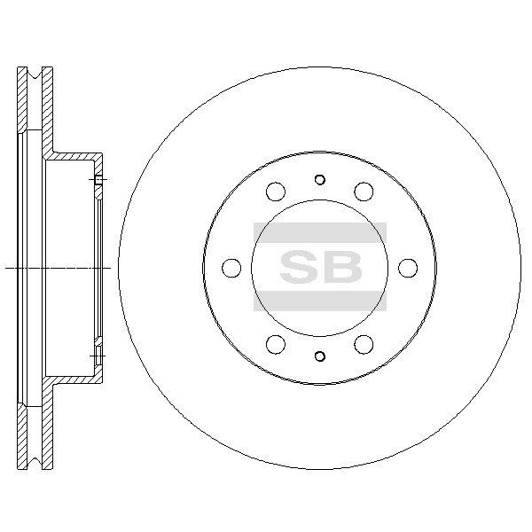 Sangsin SD4030 Front brake disc ventilated SD4030